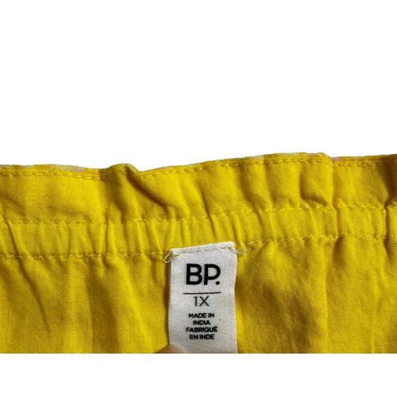 BP Nordstrom New Women's Sleeveless Smocked Waist Mini Dress Yellow Plus Size 1X - Picture 9 of 11